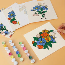 Load image into Gallery viewer, Mini Paint by Numbers Set 20x20cm (6 pieces) - Handpicked Blooms
