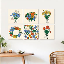 Load image into Gallery viewer, Mini Paint by Numbers Set 20x20cm (6 pieces) - Handpicked Blooms