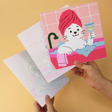 Load image into Gallery viewer, Mini Paint by Numbers Set 20x20cm (6 pieces) - Spa Day Cats 2