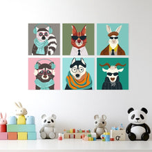 Load image into Gallery viewer, Mini Paint by Numbers Set 20x20cm (6 pieces) - Cool Critters