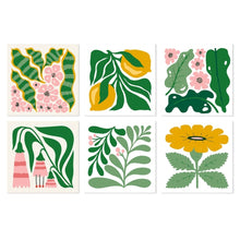 Load image into Gallery viewer, Mini Paint by Numbers Set 20x20cm (6 pieces) - Botanical Shapes Pattern Figured'Art
