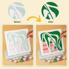 Load image into Gallery viewer, Mini Paint by Numbers Set 20x20cm (6 pieces) - Botanical Shapes Pattern
