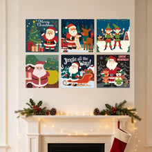 Load image into Gallery viewer, Mini Paint by Numbers Set 20x20cm (6 pieces) - Holly Jolly Illustrations