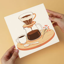 Load image into Gallery viewer, Mini Paint by Numbers Set 20x20cm (6 pieces) - Coffee Ritual