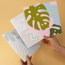 Load image into Gallery viewer, Mini Paint by Numbers Set 20x20cm (6 pieces) - Modern Leaf Pattern