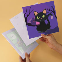 Load image into Gallery viewer, Mini Paint by Numbers Set 20x20cm (6 pieces) - Spooky Nights