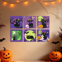 Load image into Gallery viewer, Mini Paint by Numbers Set 20x20cm (6 pieces) - Spooky Nights