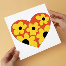 Load image into Gallery viewer, Mini Paint by Numbers Set 20x20cm (6 pieces) - Groovy Hearts