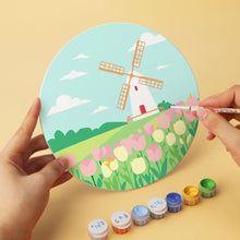 Load image into Gallery viewer, Mini Paint by Numbers Set - Discs Ø20cm (6 pieces) - Dreamy Landscapes 1