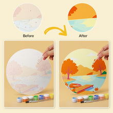 Load image into Gallery viewer, Mini Paint by Numbers Set - Discs Ø20cm (6 pieces) - Dreamy Landscapes 1