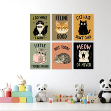 Load image into Gallery viewer, Mini Paint by Numbers Set 15x20cm (6 pieces) - Cattitude