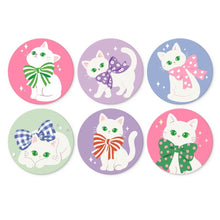 Load image into Gallery viewer, Mini Paint by Numbers Set - Discs Ø20cm (6 pieces) - Ribbon and Cats Figured'Art