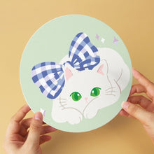 Load image into Gallery viewer, Mini Paint by Numbers Set - Discs Ø20cm (6 pieces) - Ribbon and Cats