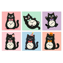 Load image into Gallery viewer, Mini Paint by Numbers Set 20x20cm (6 pieces) - Tick Tock Cats Figured'Art