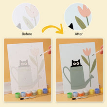 Load image into Gallery viewer, Mini Paint by Numbers Set 15x20cm (6 pieces) - Curious Black Cats
