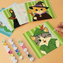 Load image into Gallery viewer, Mini Paint by Numbers Set 20x20cm (6 pieces) - Fantasy Cat Cast