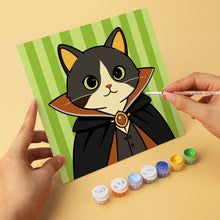 Load image into Gallery viewer, Mini Paint by Numbers Set 20x20cm (6 pieces) - Fantasy Cat Cast