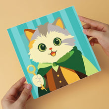 Load image into Gallery viewer, Mini Paint by Numbers Set 20x20cm (6 pieces) - Fantasy Cat Cast