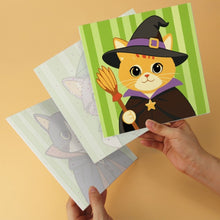 Load image into Gallery viewer, Mini Paint by Numbers Set 20x20cm (6 pieces) - Fantasy Cat Cast