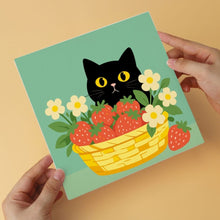 Load image into Gallery viewer, Mini Paint by Numbers Set 20x20cm (6 pieces) - Cat and Colourful Fruits