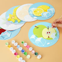 Load image into Gallery viewer, Mini Paint by Numbers Set - Discs Ø20cm (6 pieces) - Frosted Fruits