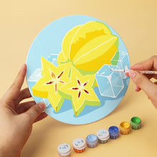 Load image into Gallery viewer, Mini Paint by Numbers Set - Discs Ø20cm (6 pieces) - Frosted Fruits