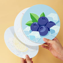 Load image into Gallery viewer, Mini Paint by Numbers Set - Discs Ø20cm (6 pieces) - Frosted Fruits