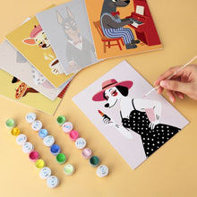 Load image into Gallery viewer, Mini Paint by Numbers Set 15x20cm (6 pieces) - Dapper Dogs