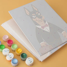 Load image into Gallery viewer, Mini Paint by Numbers Set 15x20cm (6 pieces) - Dapper Dogs