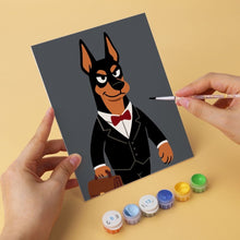 Load image into Gallery viewer, Mini Paint by Numbers Set 15x20cm (6 pieces) - Dapper Dogs