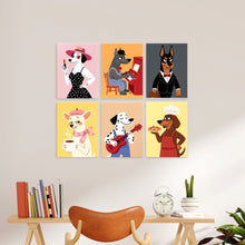 Load image into Gallery viewer, Mini Paint by Numbers Set 15x20cm (6 pieces) - Dapper Dogs