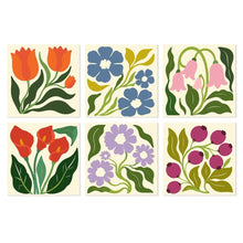 Load image into Gallery viewer, Mini Paint by Numbers Set 20x20cm (6 pieces) - Vintage Bloom Print Figured'Art