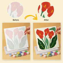 Load image into Gallery viewer, Mini Paint by Numbers Set 20x20cm (6 pieces) - Vintage Bloom Print