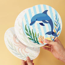 Load image into Gallery viewer, Mini Paint by Numbers Set - Discs Ø20cm (6 pieces) - Ocean Life