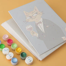 Load image into Gallery viewer, Mini Paint by Numbers Set 15x20cm (6 pieces) - Dapper Cats