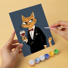 Load image into Gallery viewer, Mini Paint by Numbers Set 15x20cm (6 pieces) - Dapper Cats