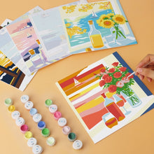 Load image into Gallery viewer, Mini Paint by Numbers Set 20x20cm (6 pieces) - Window Views