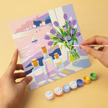 Load image into Gallery viewer, Mini Paint by Numbers Set 20x20cm (6 pieces) - Window Views