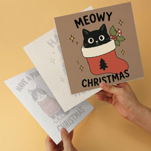 Load image into Gallery viewer, Mini Paint by Numbers Set 20x20cm (6 pieces) - Meowy Christmas