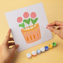 Load image into Gallery viewer, Mini Paint by Numbers Set 20x20cm (6 pieces) - Colourful Plant Corner