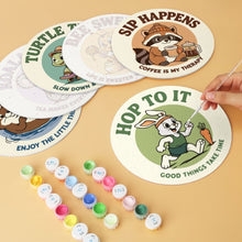 Load image into Gallery viewer, Mini Paint by Numbers Set - Discs Ø20cm (6 pieces) - Happy Little Souls