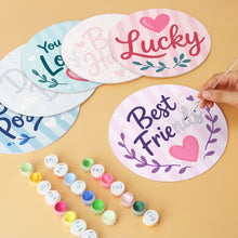 Load image into Gallery viewer, Mini Paint by Numbers Set - Discs Ø20cm (6 pieces) - Gentle Hearts