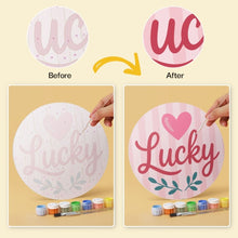 Load image into Gallery viewer, Mini Paint by Numbers Set - Discs Ø20cm (6 pieces) - Gentle Hearts
