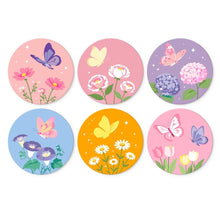 Load image into Gallery viewer, Mini Paint by Numbers Set - Discs Ø20cm (6 pieces) - Pastel Butterflies 2 Figured'Art