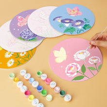 Load image into Gallery viewer, Mini Paint by Numbers Set - Discs Ø20cm (6 pieces) - Pastel Butterflies 2