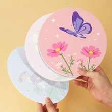 Load image into Gallery viewer, Mini Paint by Numbers Set - Discs Ø20cm (6 pieces) - Pastel Butterflies 2