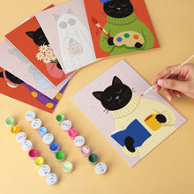 Load image into Gallery viewer, Mini Paint by Numbers Set 15x20cm (6 pieces) - One Cat, Many Moods