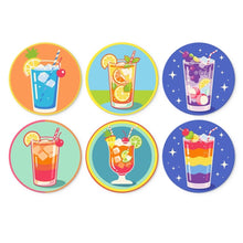 Load image into Gallery viewer, Mini Paint by Numbers Set - Discs Ø20cm (6 pieces) - Sunset Elixirs Figured'Art