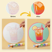 Load image into Gallery viewer, Mini Paint by Numbers Set - Discs Ø20cm (6 pieces) - Sunset Elixirs