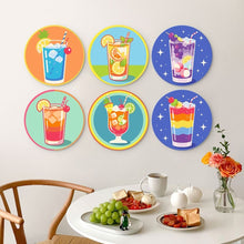 Load image into Gallery viewer, Mini Paint by Numbers Set - Discs Ø20cm (6 pieces) - Sunset Elixirs